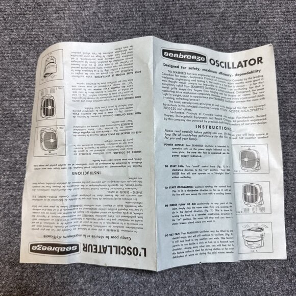 Vintage SEABREEZE Child Proof Fan - Picture 12 of 14